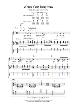 page one of Who's Your Baby Now (Guitar Tab)