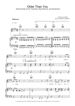 page one of Older Than You (Piano, Vocal & Guitar Chords)
