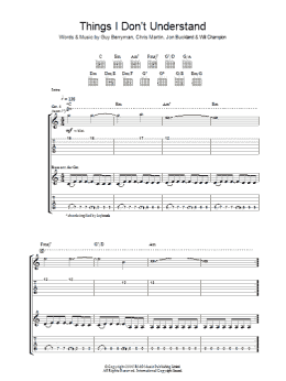 page one of Things I Don't Understand (Guitar Tab)