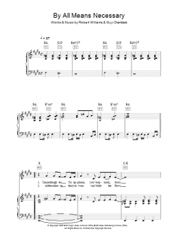 page one of By All Means Necessary (Piano, Vocal & Guitar Chords)