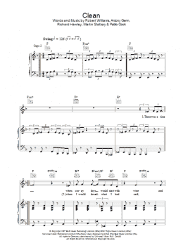 page one of Clean (Piano, Vocal & Guitar Chords)