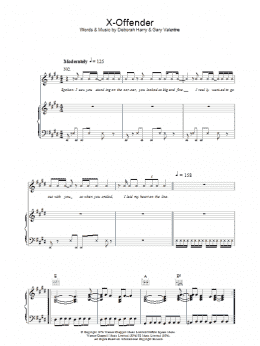 page one of X-Offender (Piano, Vocal & Guitar Chords)