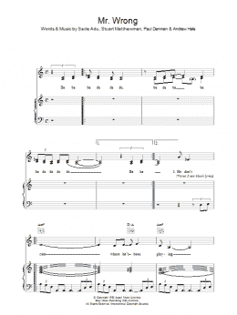 page one of Mr. Wrong (Piano, Vocal & Guitar Chords)