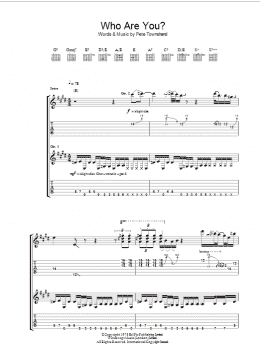 page one of Who Are You? (Guitar Tab)