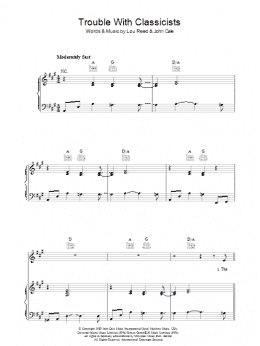 page one of Trouble With Classicists (Piano, Vocal & Guitar Chords)