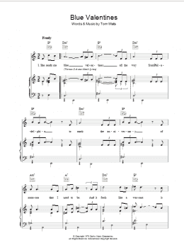 page one of Blue Valentines (Piano, Vocal & Guitar Chords)