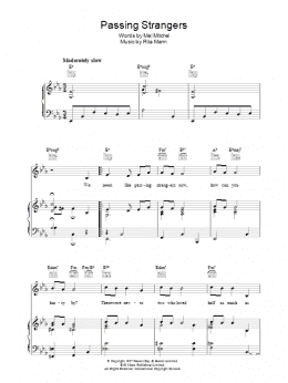 page one of Passing Strangers (Piano, Vocal & Guitar Chords)