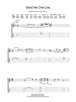 page one of Send Me One Line (Guitar Tab)