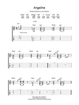 page one of Angeline (Guitar Tab)