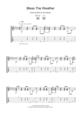page one of Bless The Weather (Guitar Tab)