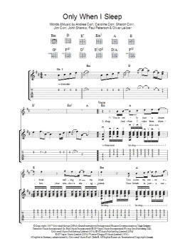 page one of Only When I Sleep (Guitar Tab)