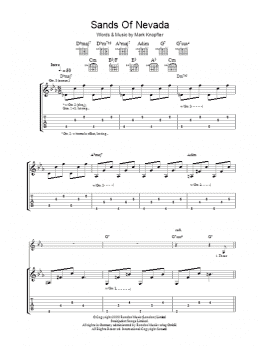 page one of Sands Of Nevada (Guitar Tab)