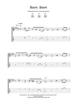 page one of Boom Boom (Guitar Tab)