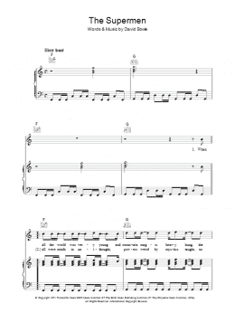 page one of The Supermen (Piano, Vocal & Guitar Chords)
