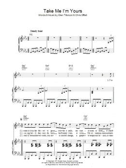 page one of Take Me I'm Yours (Piano, Vocal & Guitar Chords)