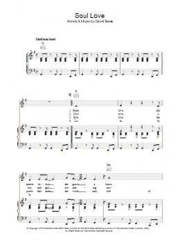 page one of Soul Love (Piano, Vocal & Guitar Chords)