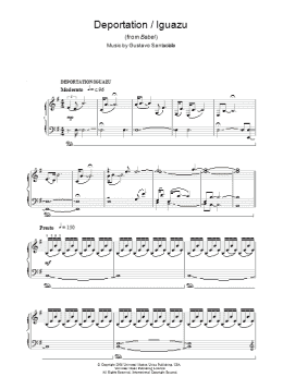 page one of Deportation/Iguazu (from Babel) (Piano Solo)