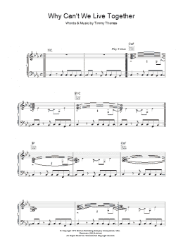 page one of Why Can't We Live Together (Piano, Vocal & Guitar Chords)