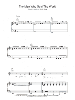 page one of The Man Who Sold The World (Piano, Vocal & Guitar Chords)