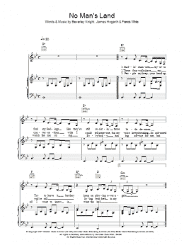 page one of No Man's Land (Piano, Vocal & Guitar Chords)