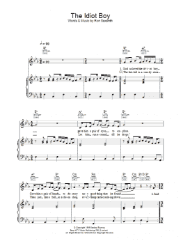 page one of The Idiot Boy (Piano, Vocal & Guitar Chords)