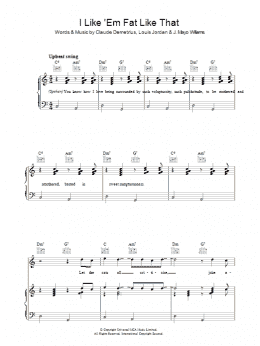 page one of I Like 'em Fat Like That (Piano, Vocal & Guitar Chords)