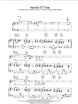 page one of Hands Of Time (Piano, Vocal & Guitar Chords)