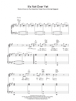 page one of It's Not Over Yet (Piano, Vocal & Guitar Chords)