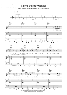 page one of Tokyo Storm Warning (Piano, Vocal & Guitar Chords)