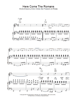 page one of Here Come The Romans (Piano, Vocal & Guitar Chords)