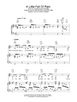 page one of A Little Fall Of Rain (Piano, Vocal & Guitar Chords)