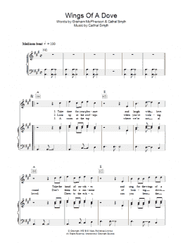page one of Wings Of A Dove (Piano, Vocal & Guitar Chords)