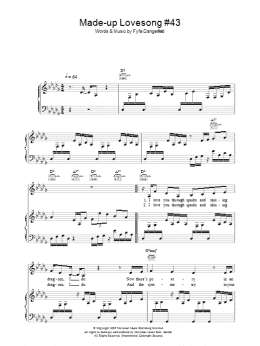 page one of Made Up Love Song #43 (Piano, Vocal & Guitar Chords)