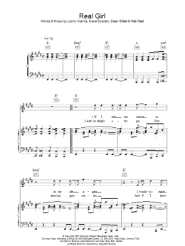 page one of Real Girl (Piano, Vocal & Guitar Chords)