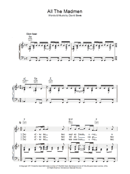 page one of All The Madmen (Piano, Vocal & Guitar Chords)