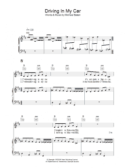 page one of Driving In My Car (Piano, Vocal & Guitar Chords)