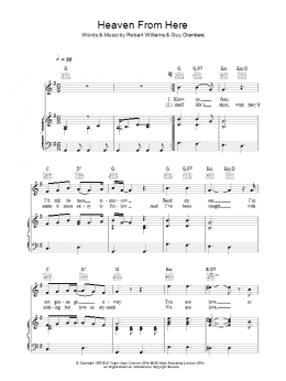 page one of Heaven From Here (Piano, Vocal & Guitar Chords)
