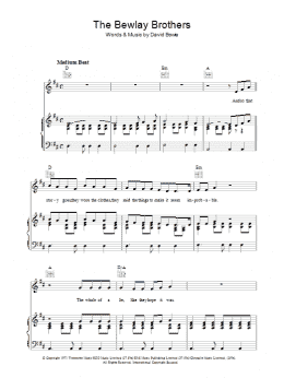 page one of The Bewlay Brothers (Piano, Vocal & Guitar Chords)