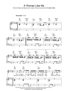 page one of A Woman Like Me (Piano, Vocal & Guitar Chords)