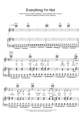 page one of Everything I'm Not (Piano, Vocal & Guitar Chords)