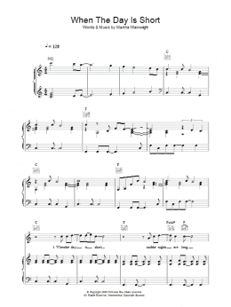 page one of When The Day Is Short (Piano, Vocal & Guitar Chords)