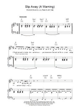 page one of Slip Away (A Warning) (Piano, Vocal & Guitar Chords)