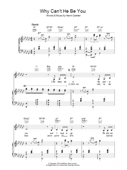 page one of Why Can't He Be You (Piano, Vocal & Guitar Chords)