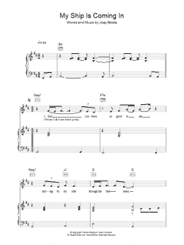 page one of My Ship Is Comin' In (Piano, Vocal & Guitar Chords)