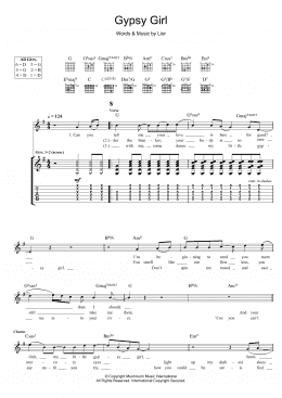 page one of Gypsy Girl (Guitar Tab)