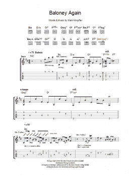 page one of Baloney Again (Guitar Tab)