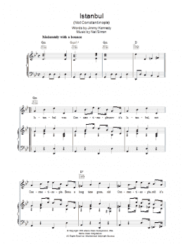 page one of Istanbul (Not Constantinople) (Piano, Vocal & Guitar Chords)