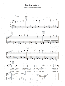 page one of Mathematics (Piano, Vocal & Guitar Chords)