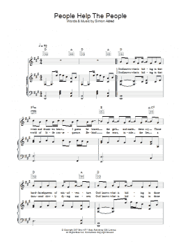 page one of People Help The People (Piano, Vocal & Guitar Chords)