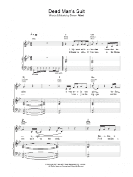 page one of Dead Man's Suit (Piano, Vocal & Guitar Chords)